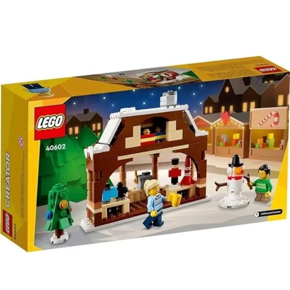 LEGO 40602 Winter Market Stall Christmas Set Minifigs Snowman Holiday GWP Rare